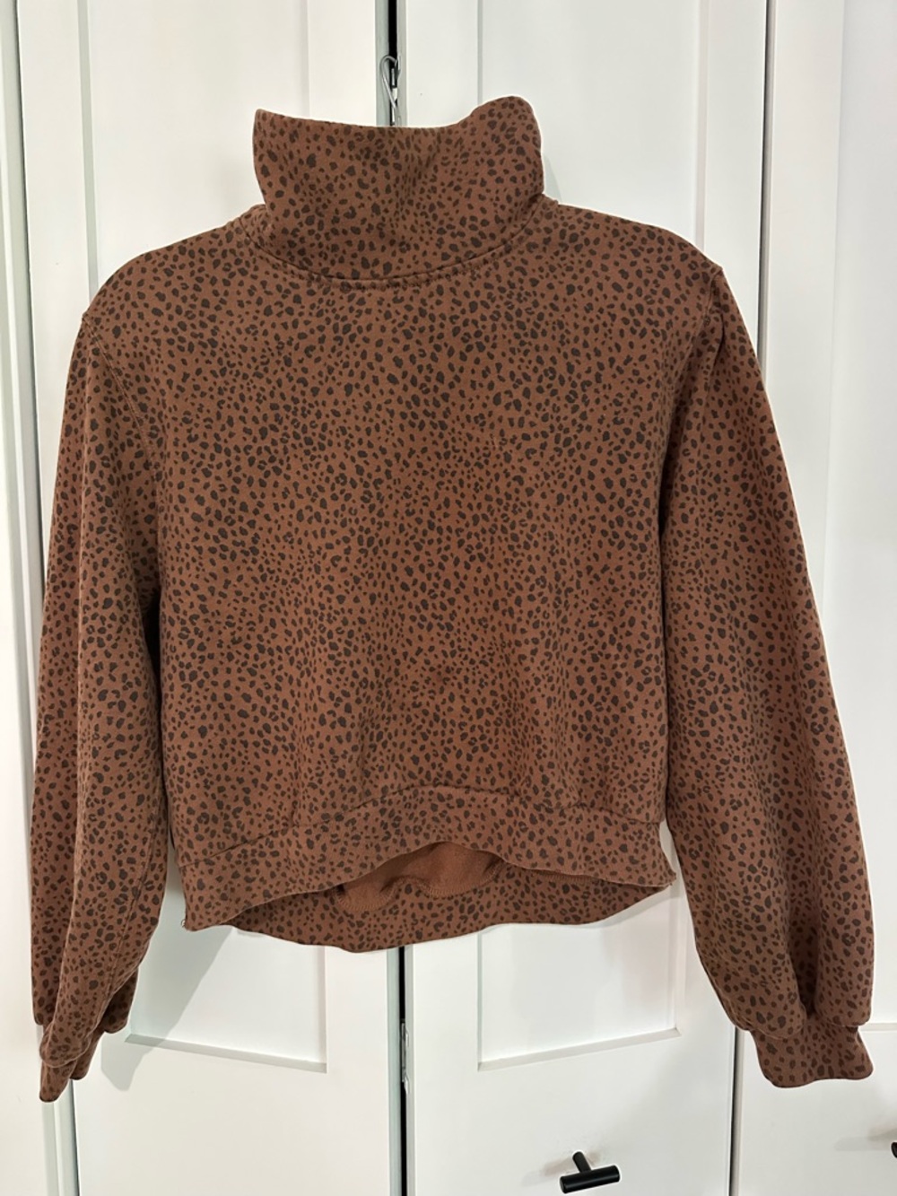 Abercrombie & Fitch Brown Leopard Print Hoodie